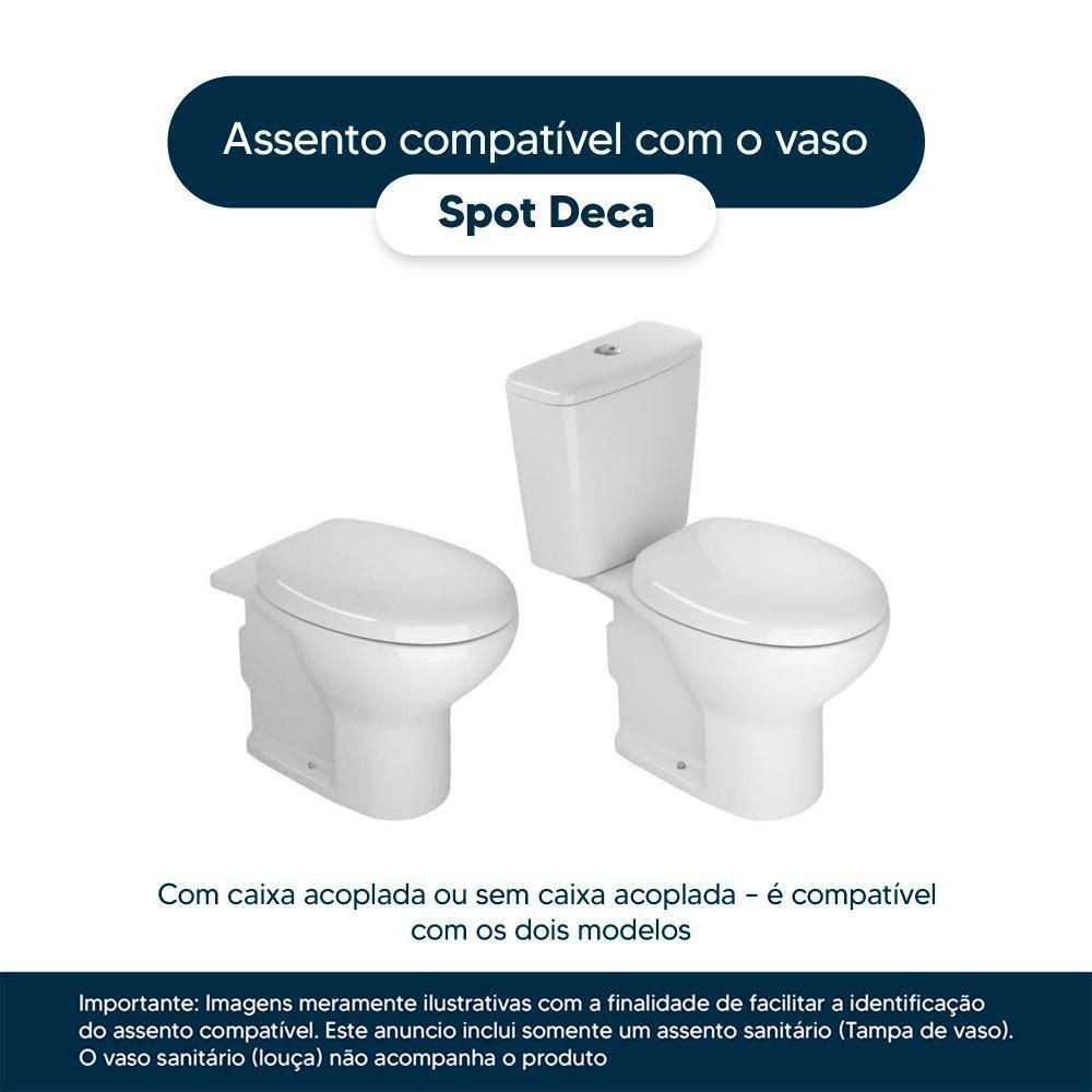 Assento Sanitário Spot Creme (bege Claro) Para Vaso Deca - 6