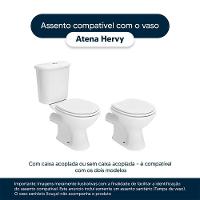 Assento Sanitário Com Fechamento Lento Atlantis Branco Para Vaso Hervy