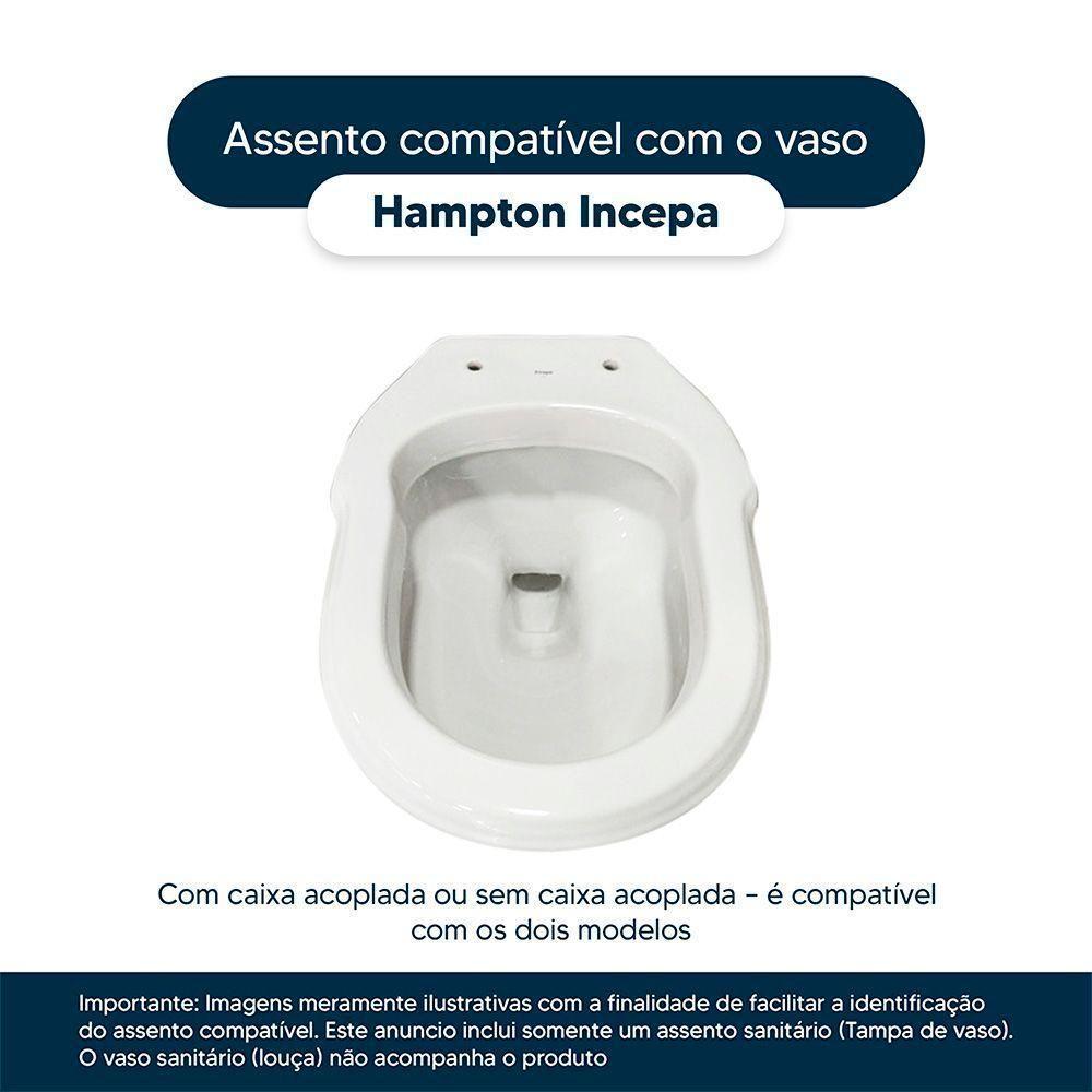 Tampa De Vaso Poliester Hampton Bege Claro Para Bacia Incepa 6lpf - 4