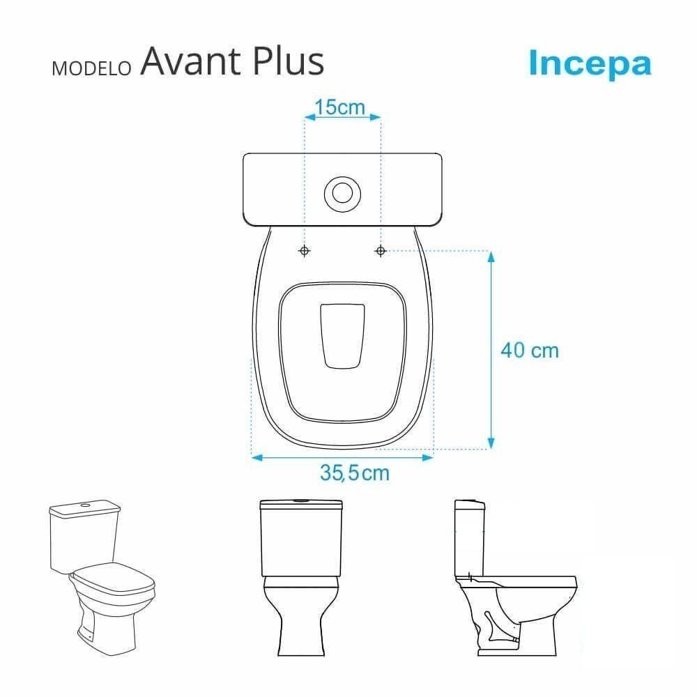 Assento Sanitário Acrílico Avant Plus Branco Para Vaso Incepa - 5