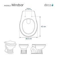 Assento Sanitário Com Amortecedor Windsor Creme Para Vaso Deca Com Ferragem Dourada - 3