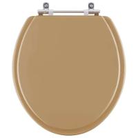 Assento Sanitario Poliéster Convencional Oval Bege Castor Para Vaso Deca - 1