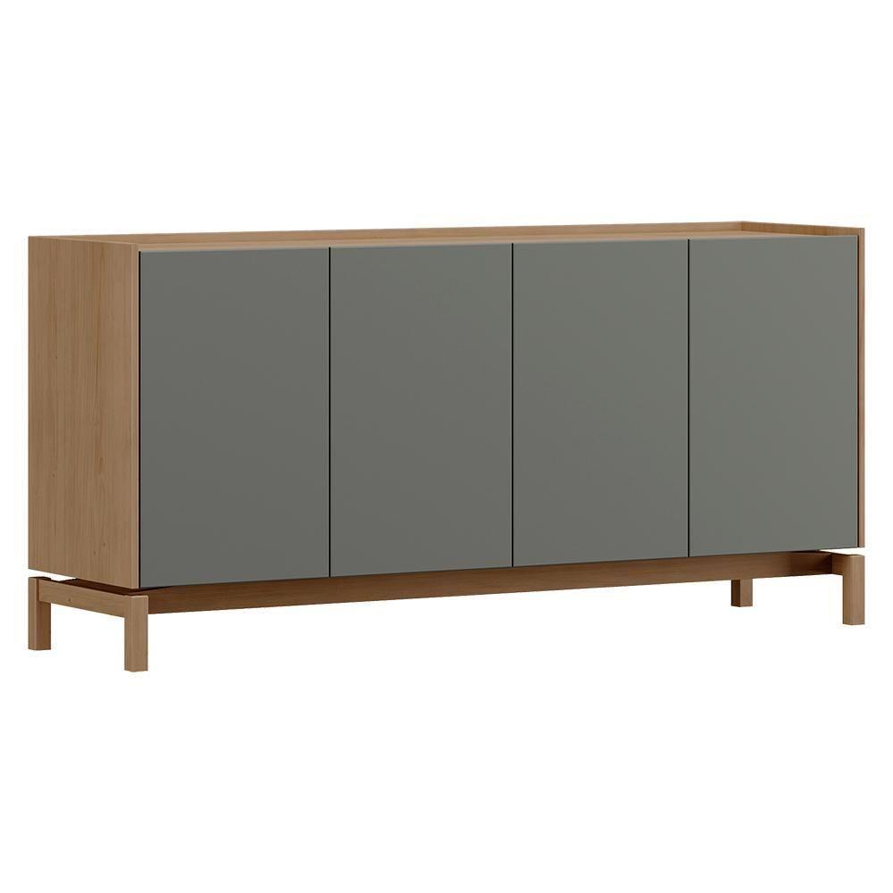 Balcao Buffet 4 Portas 1 Gaveta 165 Cm 2155 Oak Ferrolack Milani Store - 1