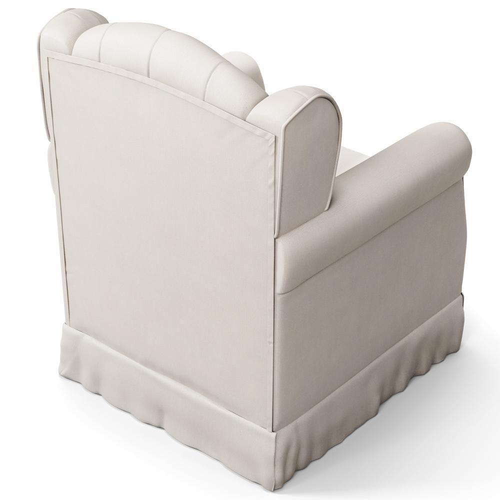 Poltrona De Amamentação Balanço E Puff Lucy P04 Sintético Bege - Mpozenato - 8