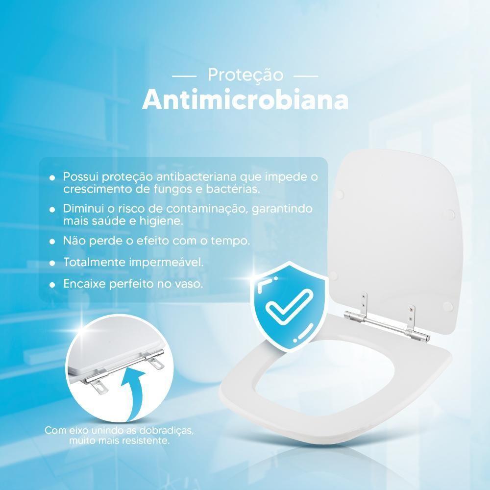 Assento Sanitario Poliester Antibacteriano Versato Branco Para Vaso Celite - 4