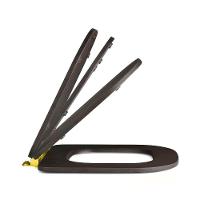 Assento Poliester Soft Close Carrara Marrom Fosco Para Vaso Deca Com Ferragem Dourada - 8