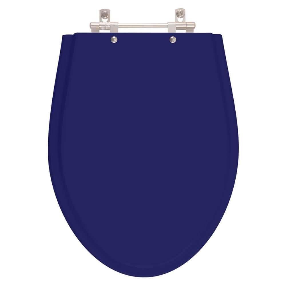 Assento Sanitario Poliester Absolute Azul Cobalto Para Vaso Ideal Standard - 1