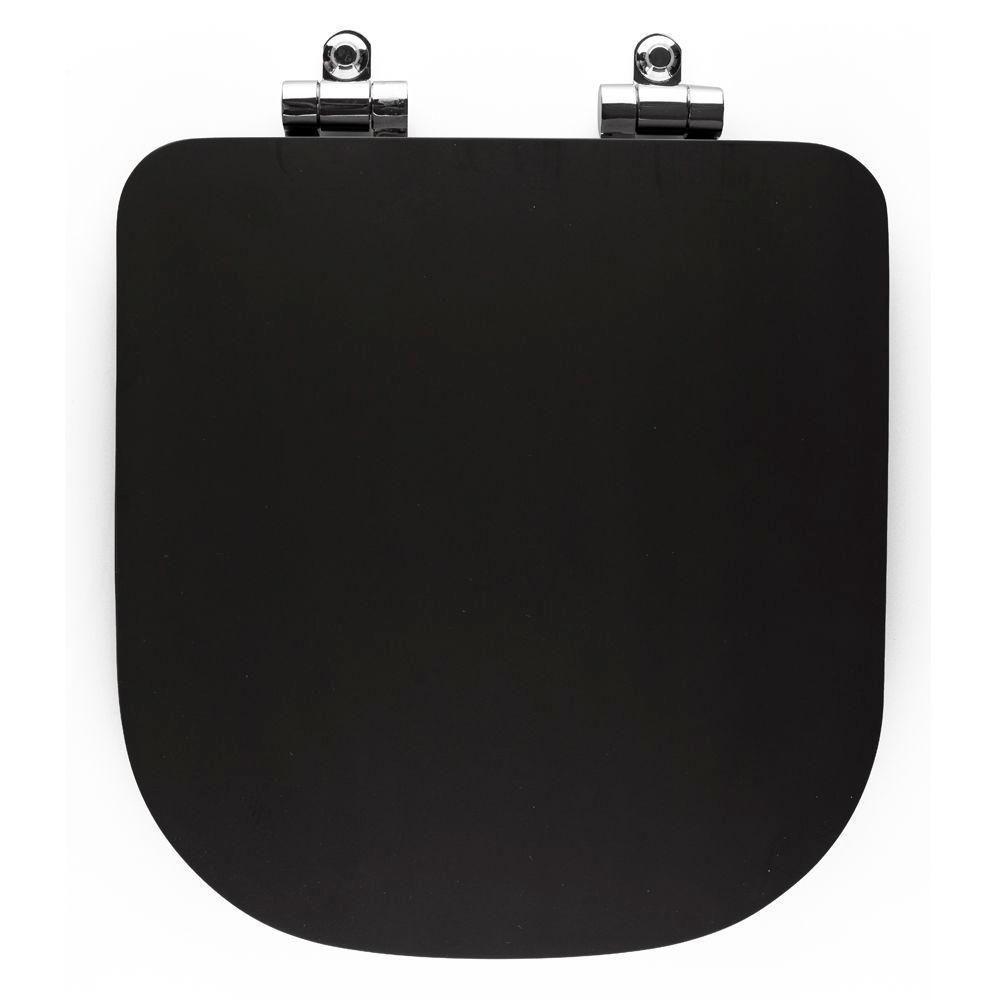 Assento Poliester Soft Close Piano Preto Fosco Para Vaso Deca - 4