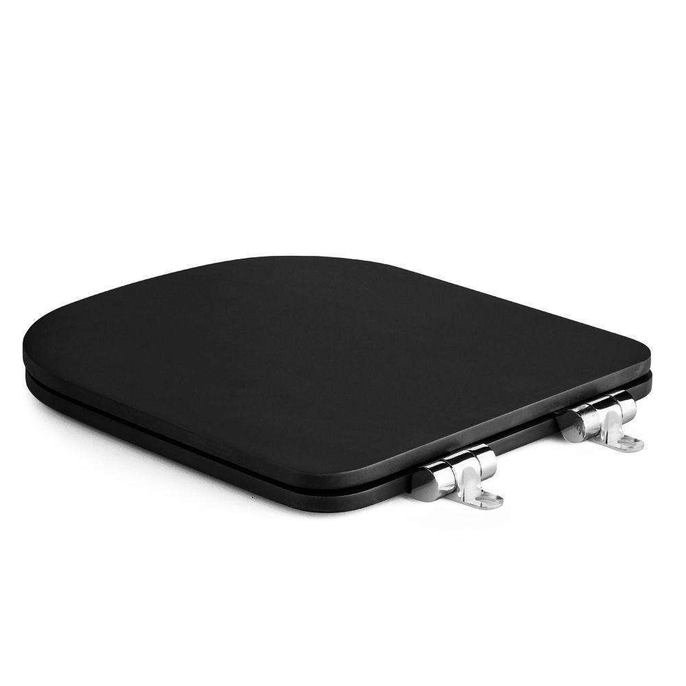 Assento Poliester Soft Close Piano Preto Fosco Para Vaso Deca - 5