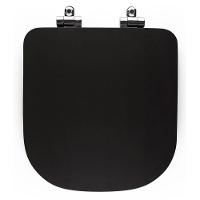 Assento Poliester Soft Close Piano Preto Fosco Para Vaso Deca