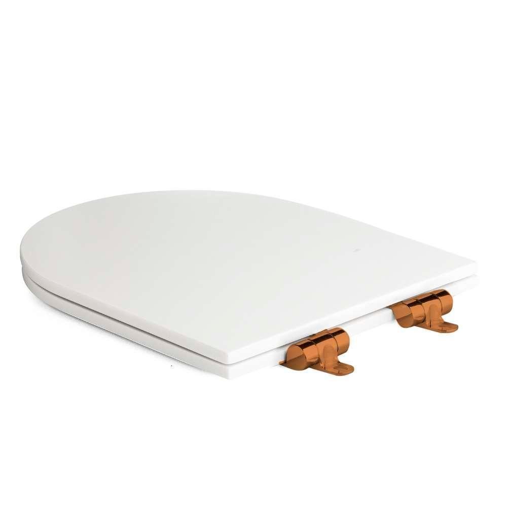Assento Poliester Soft Close Antimicrobiano Link Lk Ferragem Rose Gold P- Vaso Deca - 3