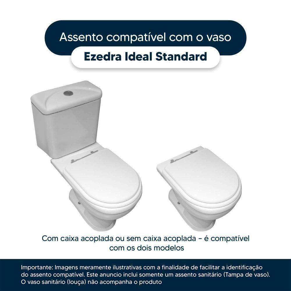 Assento Sanitario Poliester Ezedra Visone (salmao) Para Vaso Ideal Standard - 3