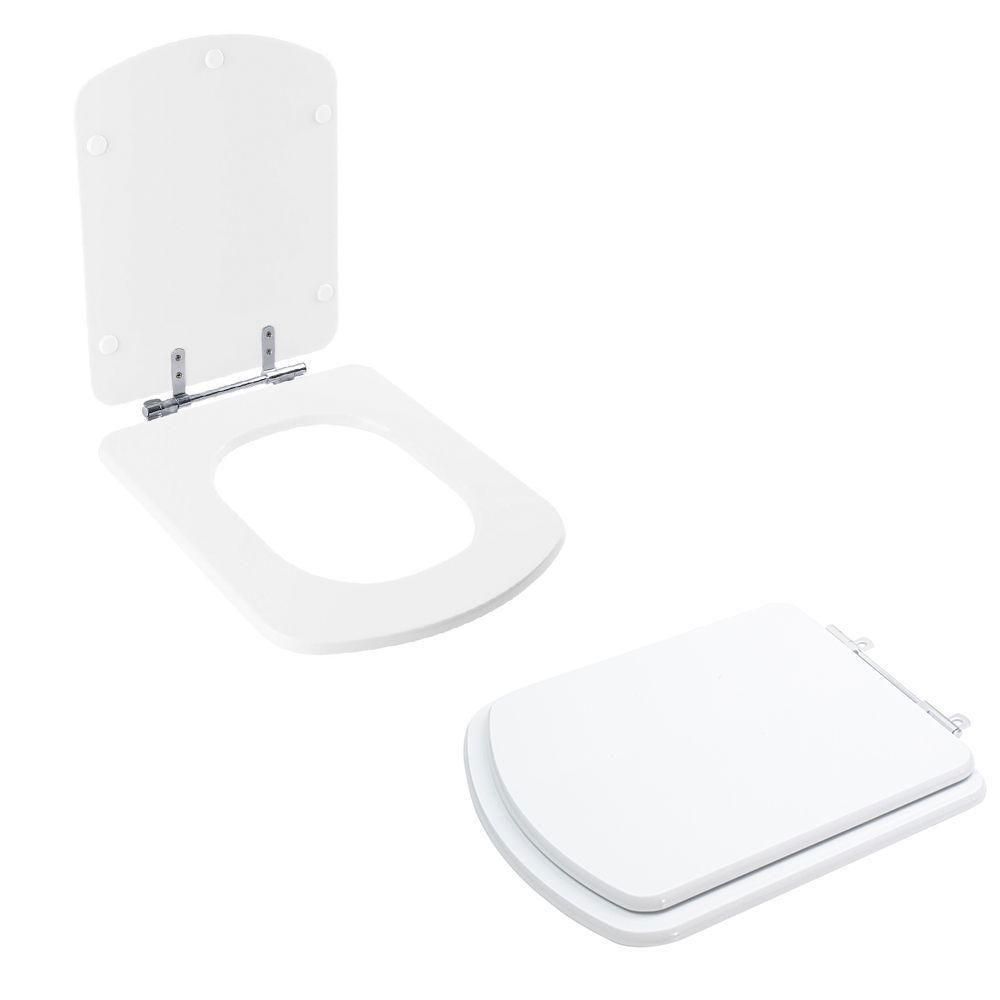 Tampa Vaso Sanitário Poliester Acrilico Lirio Branco Para Bacia Fiori - 2