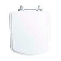 Tampa Vaso Sanitário Poliester Acrilico Lirio Branco Para Bacia Fiori - 1