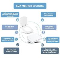 Tampa Vaso Sanitário Poliester Acrilico Lirio Branco Para Bacia Fiori