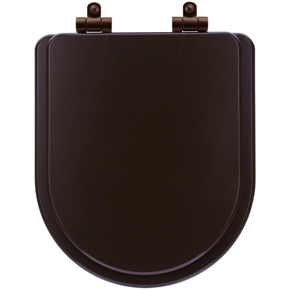 Tampa De Vaso Poliéster Com Fechamento Lento Link-lk Marrom Fosco Para Louça Deca Com Ferragem Marrom - 1