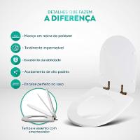 Tampa De Vaso Poliéster Com Fechamento Lento Link-lk Marrom Fosco Para Louça Deca Com Ferragem Marrom