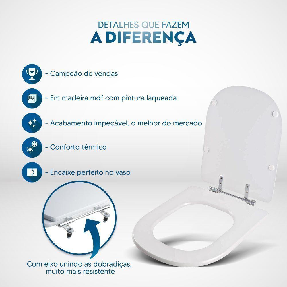 Tampa De Vaso Vogue Plus Creme Bege Claro Para Bacia Deca 6lpf - 3