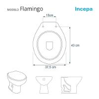 Assento Sanitário Poliester Flamingo Verde Claro Para Vaso Incepa - 3