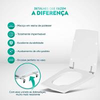 Assento Sanitário Poliester Plaza Bege Claro Para Vaso Ideal Standard - 5