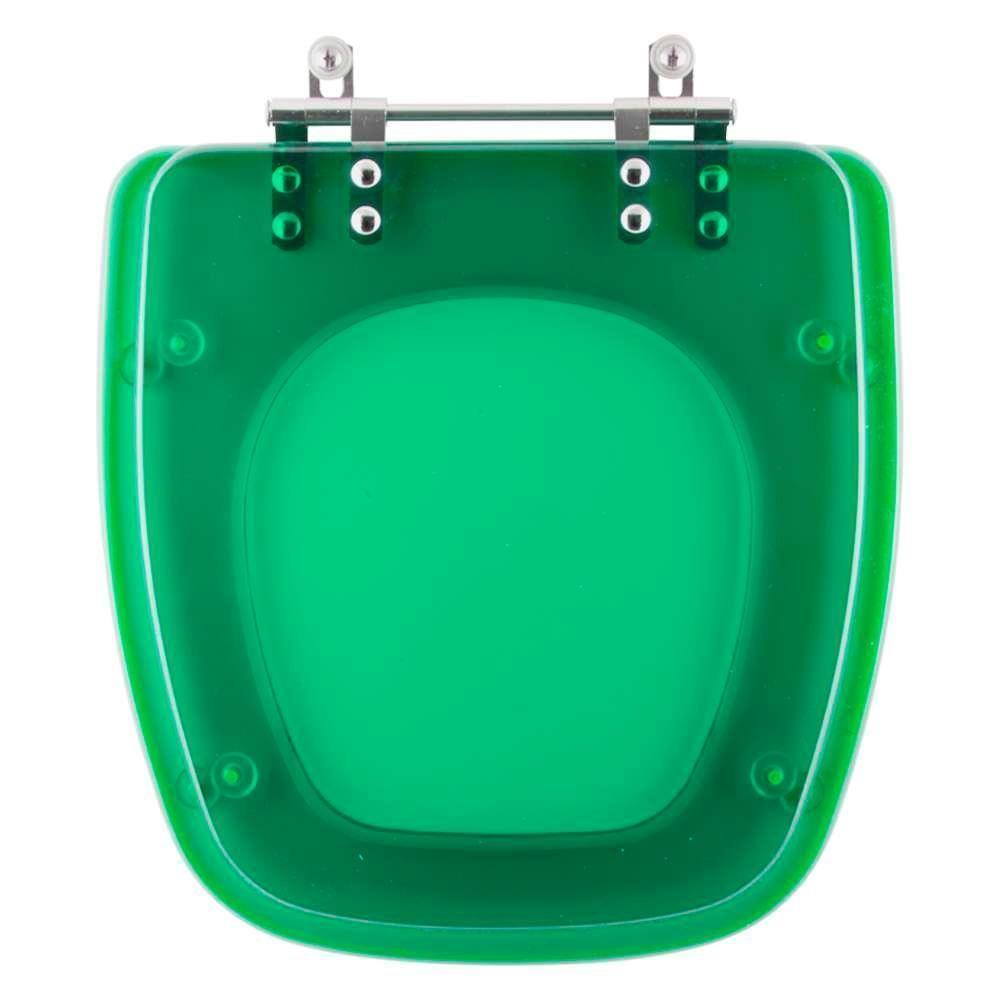 Assento Sanitário Poliester Fit Verde Transparente Para Vaso Celite - 1