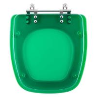 Assento Sanitário Poliester Fit Verde Transparente Para Vaso Celite - 1