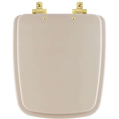 Assento Sanitário Mdf Soft Close Boss Beige (bege Fosco) Para Vaso Incepa Com Ferragem Dourada