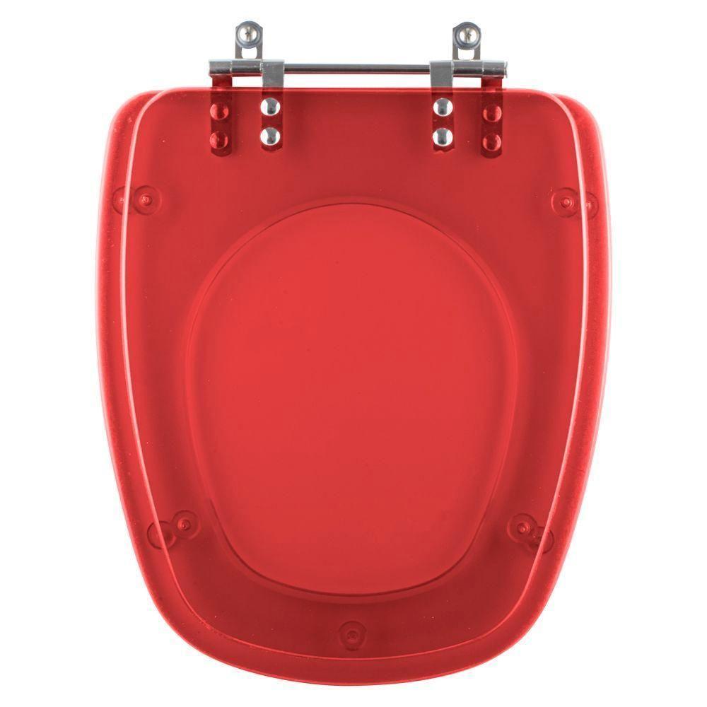 Assento Sanitário Poliester Monte Carlo Vermelho Para Louça Deca - 1
