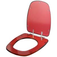Assento Sanitário Poliester Monte Carlo Vermelho Para Louça Deca - 2