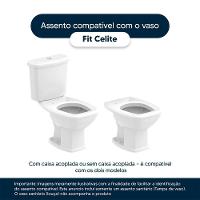 Assento Sanitário Fit Pergamon (bege Claro) Para Vaso Celite