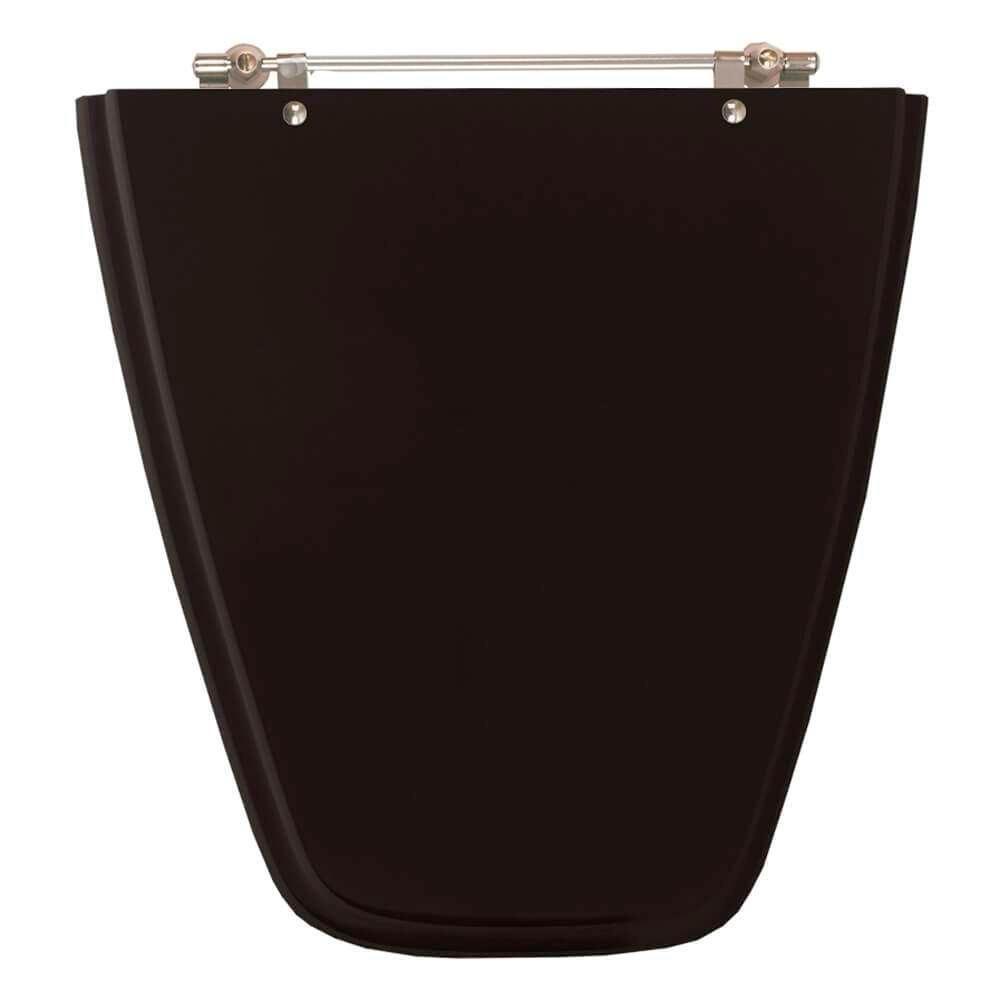 Assento Sanitário Poliester Plaza Preto Para Vaso Ideal Standard - 1