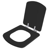 Assento Sanitário Laqueado Soft Close Bali Preto Para Vaso Incepa 6lpf - 2