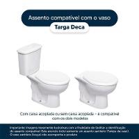 Assento Sanitário Com Fechamento Lento Targa Cinza Real Para Vaso Deca