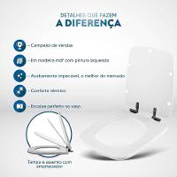 Assento Sanitário Mdf Soft Close Boss Onix (preto Fosco) Para Vaso Incepa Com Ferragem Preta