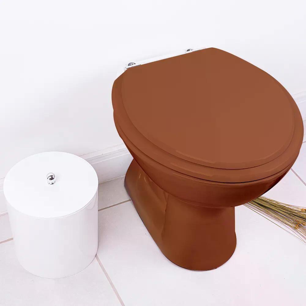 Assento Sanitário Diamantina Ocre Para Vaso Icasa - 6