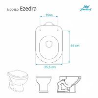 Assento Sanitário Em Mdf Ezedra Branco Para Bacia Ideal Standard - 5
