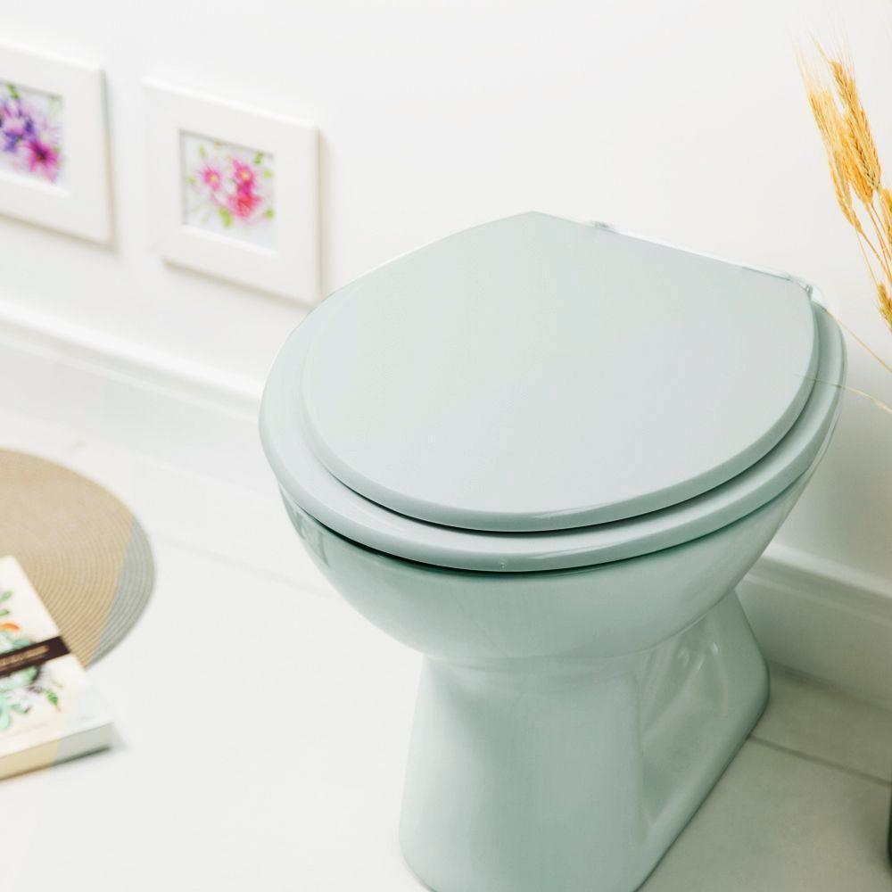 Assento Sanitário Diamantina Verde Claro Para Vaso Icasa - 6