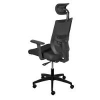 Cadeira Escritório Giratória Nr-17 Presidente Atenas Or Design Tela Mesh Preto Base Rodizio Nylon - 3