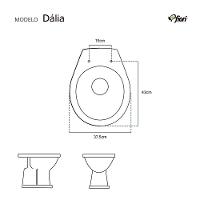 Assento Sanitário Com Fechamento Lento Dalia Branco Para Vaso Fiori - 6