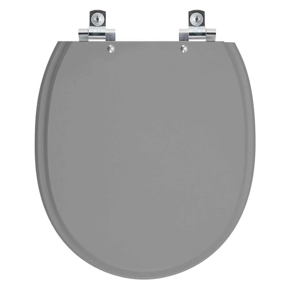 Assento Sanitário Com Fechamento Lento Village Cinza Vip Para Vaso Deca - 1