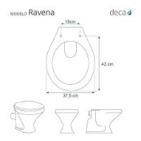 Assento Sanitário Com Amortecedor Ravena Creme Para Vaso Deca Com Ferragem Dourada - 5