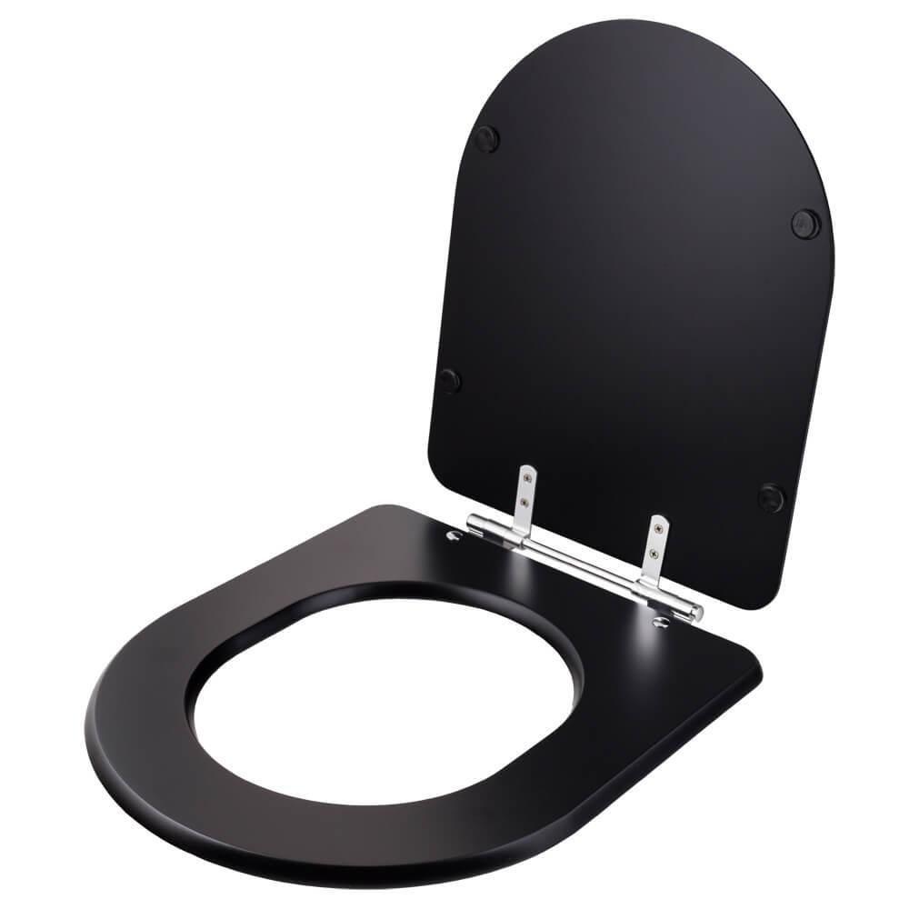 Assento Sanitário Carrara Preto Fosco Para Vaso Deca - 2