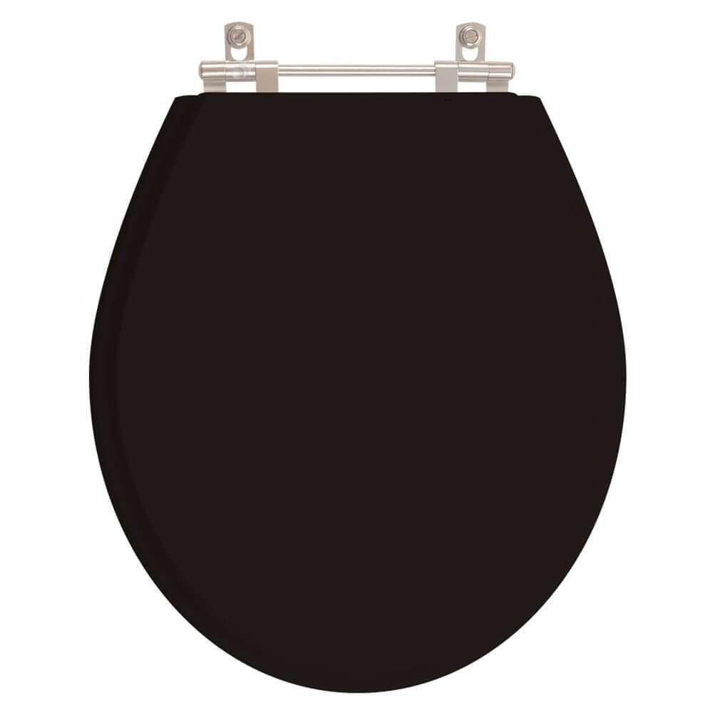 Assento Sanitário Angra Preto Para Vaso Ideal Standard - 1