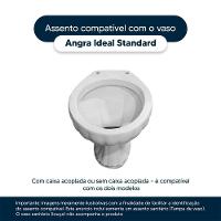 Assento Sanitário Angra Preto Para Vaso Ideal Standard