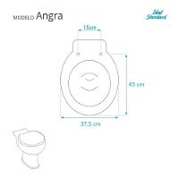 Assento Sanitário Angra Preto Para Vaso Ideal Standard - 5