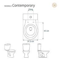 Assento Sanitário Com Fechamento Lento Contemporary Branco Para Vaso Hervy - 5