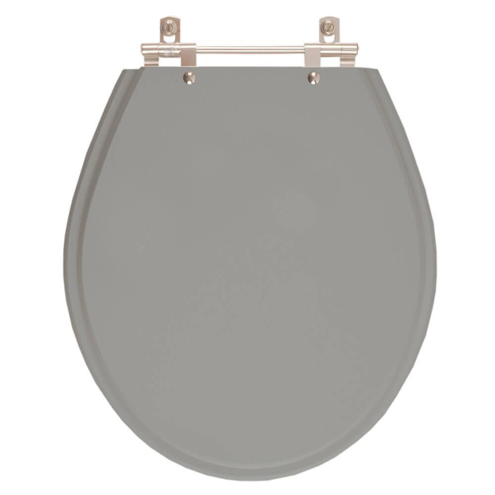 Assento Sanitario Poliester Ravena Cinza Vip Para Vaso Deca - 1
