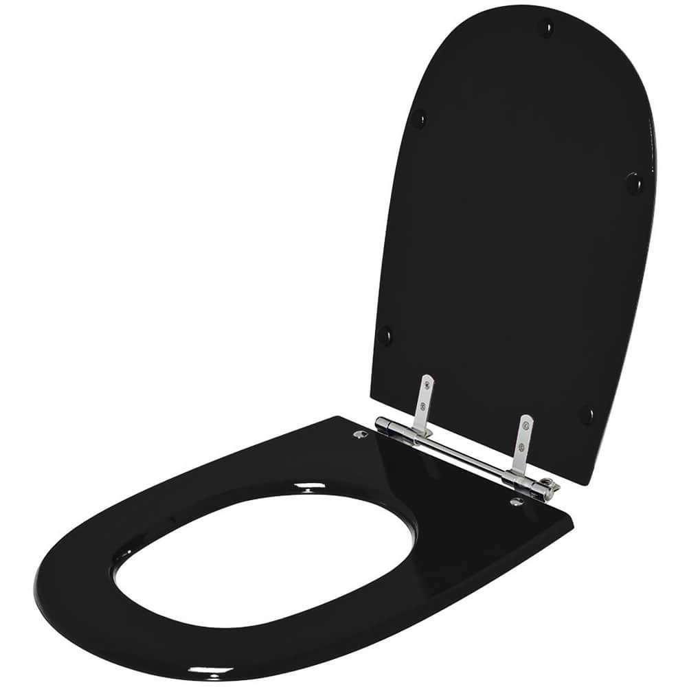 Assento Sanitario Poliester Paris Preto Para Vaso Ideal Standard - 4