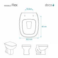 Assento Sanitário Acrílico Flex Branco Para Vaso Deca - 5