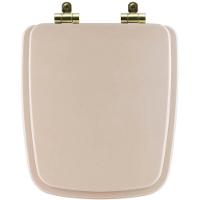 Assento Sanitário Poliéster Soft Close Boss Beige (bege Fosco) Para Vaso Incepa Com Ferragem Dourada - 1